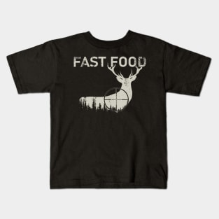 Fast Food Deer Hunter Kids T-Shirt